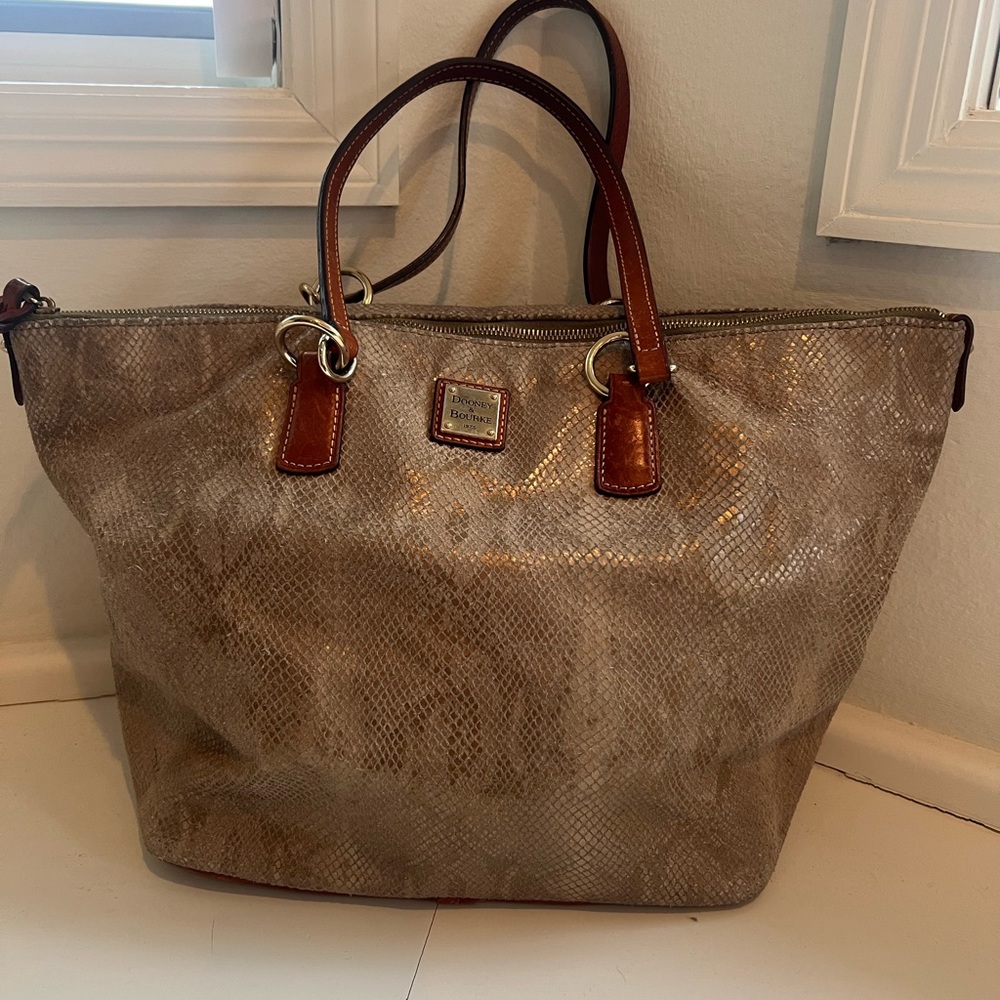 Dooney & Bourke Python Print Tote Bag